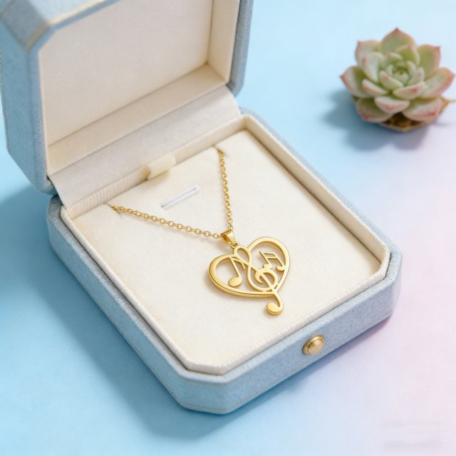 Skyrim Anhänger, Edelstahl-Halskette, Gold, Unisex - Bild 1
