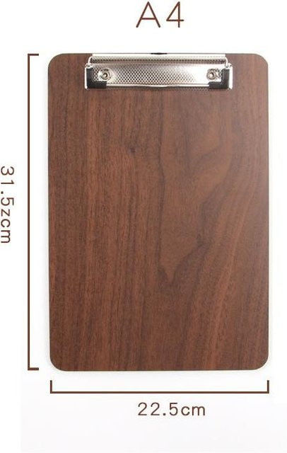 Yiran Furniture Klemmbrett aus Holz in Braun für A4 und A5 Dokumente - Bild 1