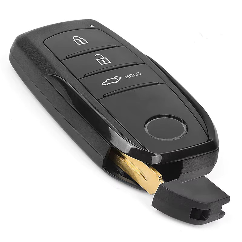 KEYECU Smart-Fernschlüssel für Toyota Yaris 2020+ mit HITAG AES Chip, FCC ID: B3H2K2R, 433,58/434,42MHz, Farbe: Schwarz - Bild 2