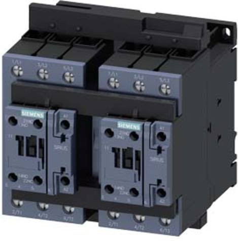Siemens Wendeschützkombination 3RA2337-8XB30-1NB3, 3 Schließer, 62A, 690 V/AC, grau - Bild 1