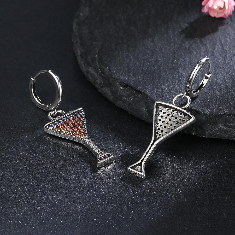 Wucifang Jewelry Ohrringe, 925 Silber, Zirkonia, Damen - Bild 2