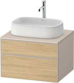 Duravit Waschtischunterschrank Zencha in Beige Matt mit Einrichtungs-System und internen Schubladen, Wandmontage, B/T/H: 65 x 55 x 44,2 cm - Bild 1