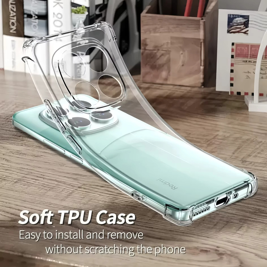 Xiaomi Transparente TPU-Handyhülle für Redmi Note 15 14 13 Pro Plus, Stoßfeste und Kratzfeste Schutzhülle - Bild 4