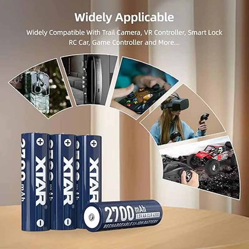 XTAR AA 1,5V Li-Ionen-Batterie 2700mAh Blau für Wildkameras - Bild 3