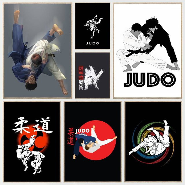 Wasserfestes Judo-Kampfsport-Poster als Wandkunst für dein Wohnzimmer oder Schlafzimmer in Mehrfarbig - Bild 1