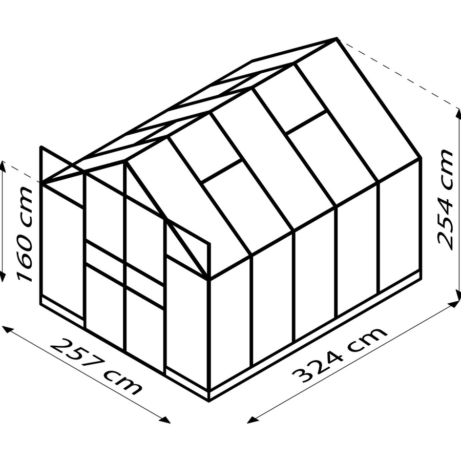 Vitavia Gewächshaus Jamaika inkl. Ready2Grow Zubehör-Set, smaragdgrün, 8,3 m², Polycarbonat-Platten - Bild 3