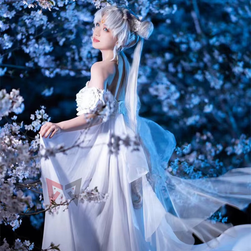 ManManGuGu Prinzessin Cosplay-Kostüm, weißes Mondkleid, Set - Bild 4