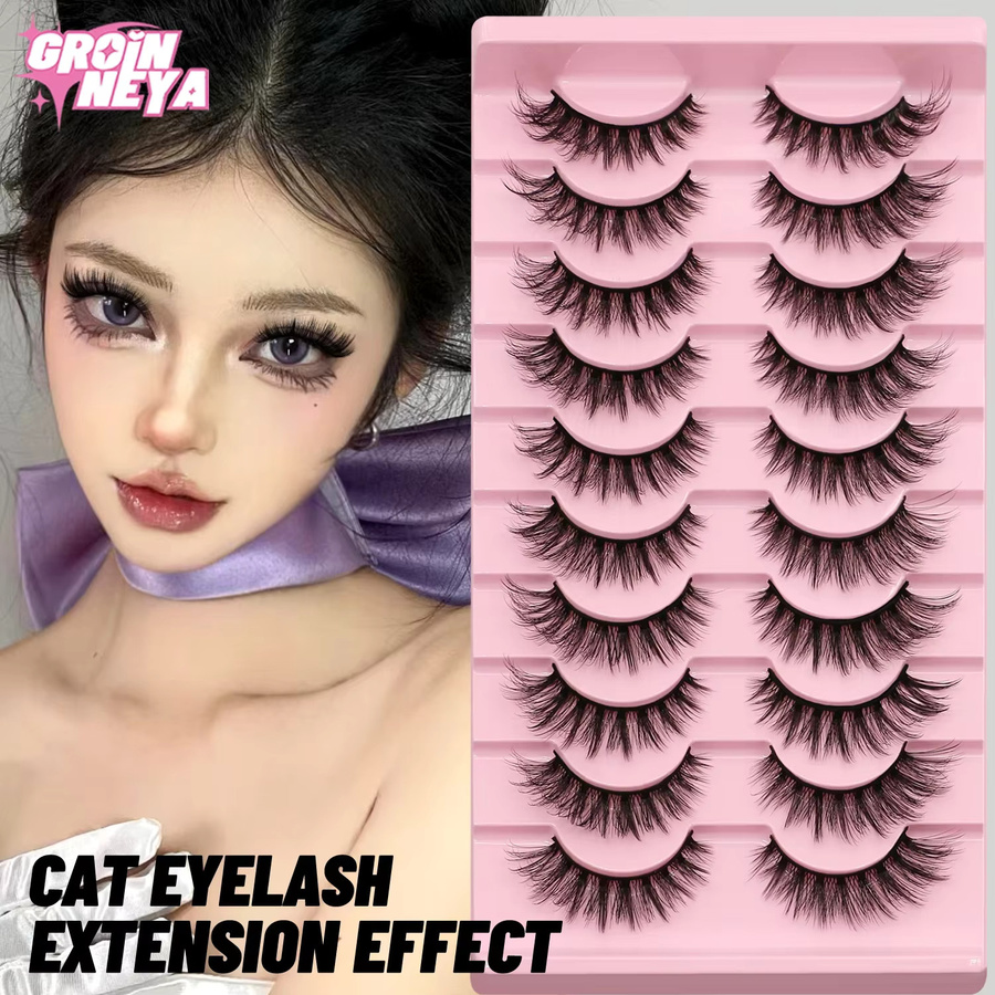 Veltrinay Wispy Lashes 3D-Nerzwimpern, D Curl, Unisex - Bild 3