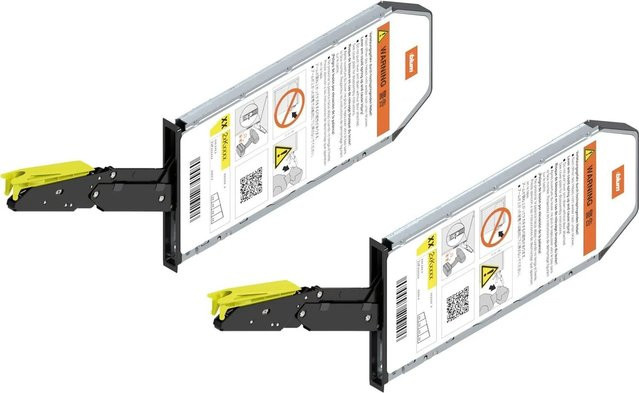 Blum Kraftspeicher-Set Aventos HKi Tip-On LF 2.600-7.800 in Schwarz und Silber - Bild 1