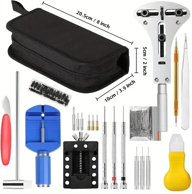 CAOWTAN Uhrmacher Uhren Reparatur Werkzeugset, Edelstahl, Unisex - Bild 1