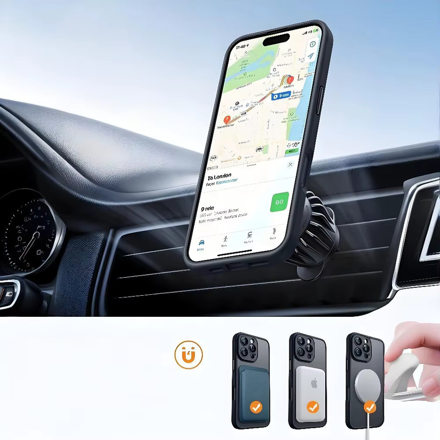 Ricestate Magnetische Hülle für iPhone 11 bis iPhone 17 Pro Max, Mattiert und Transluzent, Kompatibel mit MagSafe, Schwarz oder Transparent - Bild 6