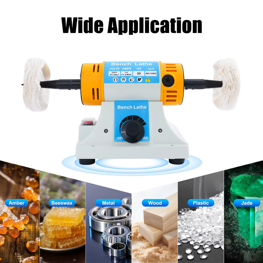 CNCEST Tischpoliermaschine mit 320 W Motor, einstellbare Geschwindigkeit von 800–10.000 U/min, elektrisch und kabelgebunden zum Schleifen - Bild 4