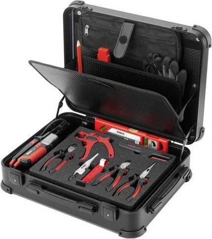 Cimco CIMPACK Electric 173010 Elektriker Werkzeugrucksack schwarz, 13-teilig bestückt, B: 20,5 cm, T: 52,5 cm, H: 42,0 cm - Bild 1