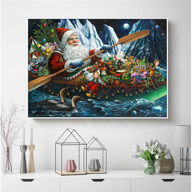 FIYO 5D Diamantmalerei Set mit Cartoon Motiv, Rund Vollbohrer Strass Mosaik Kreuzstich für die Heimdekoration, Mehrfarbig, Breite: 20 cm, Höhe: 30 cm - Bild 1