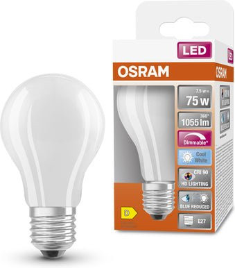 Osram LED Superstar+ CL A GL FR 75 dimmbare LED-Lampe, E27, 7,5W, Kaltweiß - Bild 1