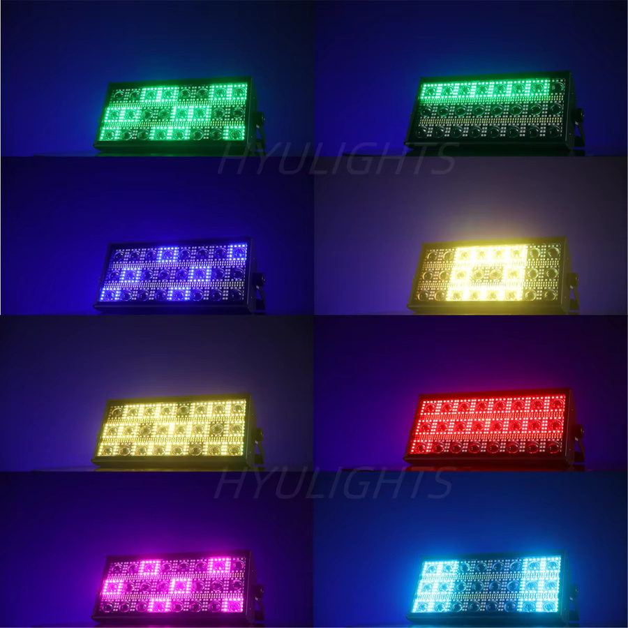 HYULIGHTS 300 W LED Bühnenbeleuchtung RGBW 4in1 mit Stroboskop-Effekt und DMX-Steuerung, Schwarz - Bild 4