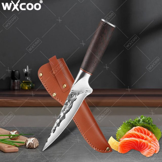 WXCOO Handgeschmiedetes Ausbeinmesser mit Holzgriff in Silber - Bild 1