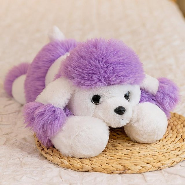 Fufu Pudel-Plüschtier, Greifpuppe, Schlafkissen, lavendel, 45cm - Bild 1
