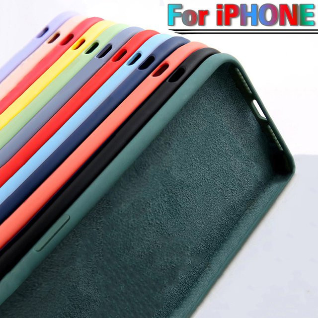 Stoßfeste Flüssigsilikonhülle für iPhone in Schwarz - Bild 1