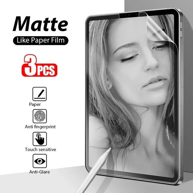 3 Stück Matte Like Paper Feel Displayschutzfolie für Apple iPad Pro 11 und 12,9 sowie iPad Air und iPad Mini, Transparent - Bild 1