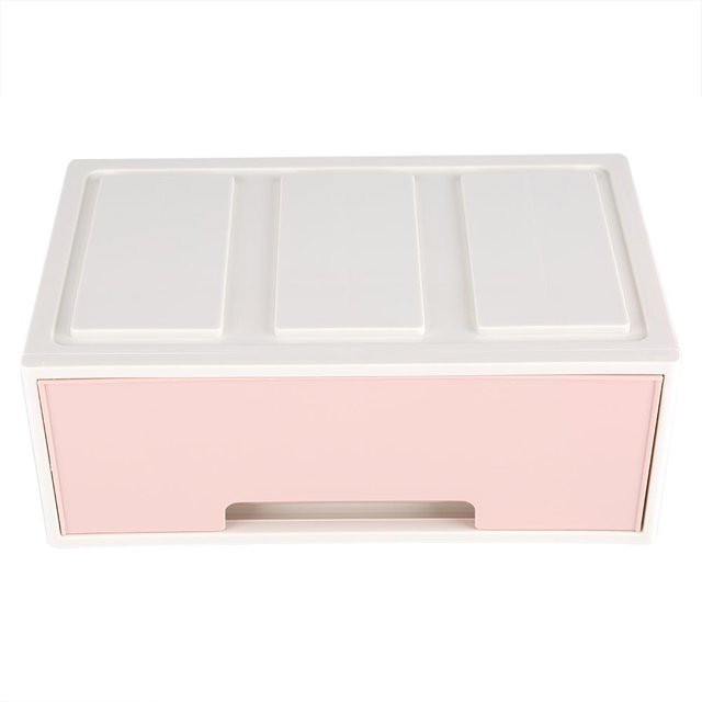 CosyHome Schreibtisch-Aufbewahrungsbox mit Schubladen und Schmuckhalter in Weiß - Bild 1