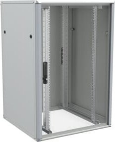 enoc 19" Standschrank Baserack-8/8 aus Stahl in Grau, B/T/H: 80 x 80 x 80 cm - Bild 1