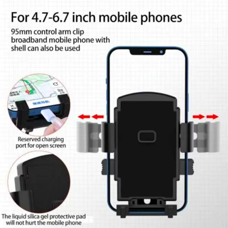 Universeller Silikon Handyhalter für Motorrad und Fahrrad, verstellbare Smartphone Halterung für MTB und Lenker in Schwarz oder Grau - Bild 6