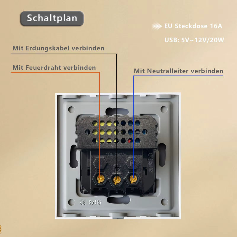 TAWOIA 65W PD Schnelllademodul mit USB Typ-C 20W Wandladegerät für TAWOIA Rahmen - Bild 3