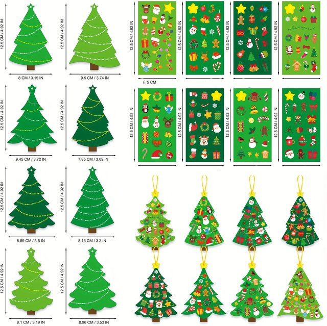 Weihnachts-Puzzle-DIY-Bastelset, 24-teiliges Set, Aufkleber für Weihnachtsgrußkarten - Bild 1