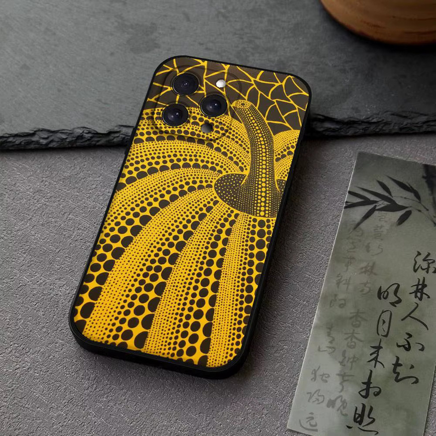 Handyhülle Kürbis Y-Yayoi K-Kusama Design für Apple iPhone 17 16 15 14 13 12 11 Pro Max Plus Mini aus weichem TPU - Bild 2