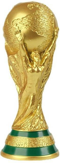 Nuvora Nest-Health Fußballtrophäe Nachbildung in Gold, dekorative Figur im Weltmeisterschaft-Stil für Sportfans und Sammler, Höhe: 36 cm - Bild 1