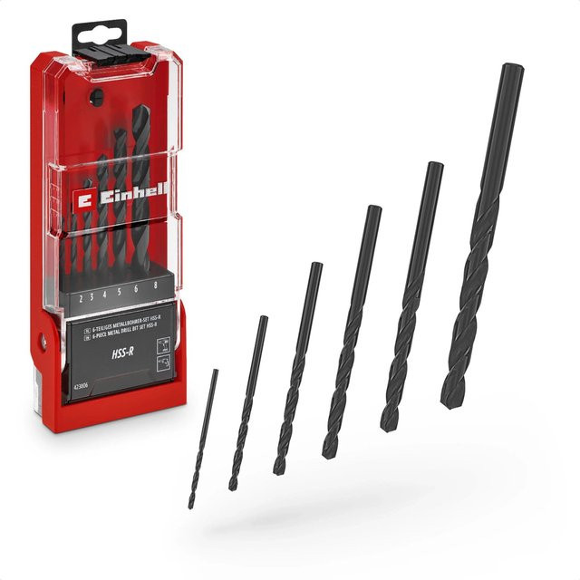 Einhell HSS-R Metallbohrer-Set aus Stahl, 6-teilig, Ø 2 mm - 8 mm - Bild 1