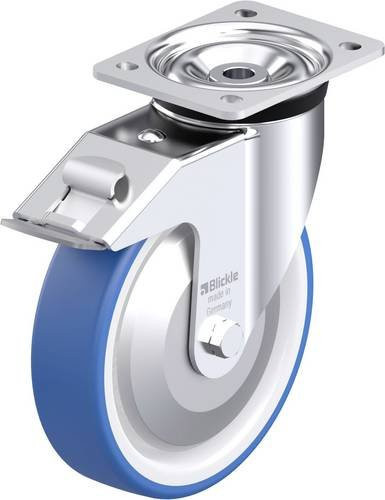 Blickle Stahlblech-Lenkrolle LK-POTHS 200R-FI-FA in Blau, Rad-Durchmesser: 200 mm, Tragfähigkeit: 550 kg - Bild 1