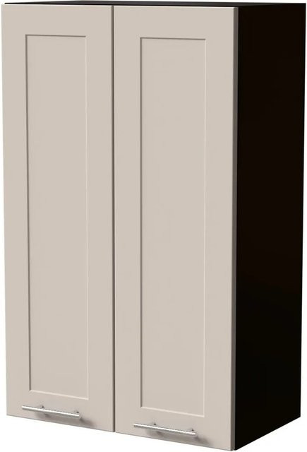 Feldmann-Wohnen Hängeschrank Oslo W4/60 in Schwarz und Kaschmir Matt, B/T/H: 60 x 32,5 x 96 cm - Bild 1