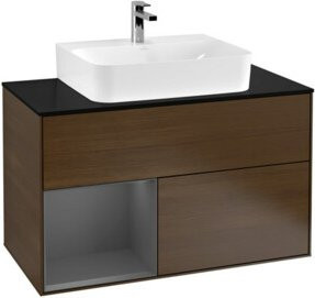 V&B Waschtischunterschrank Finion 100 Wandbeleuchtung Anthrazit B: 100 cm, T: 50,1 cm, H: 50,1 cm - Bild 1