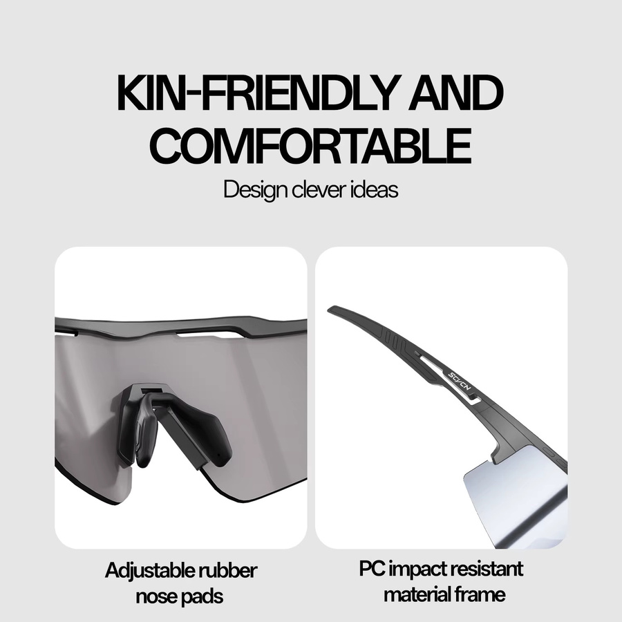 SCVCN Sportsonnenbrille photochrome, Unisex, Kunststoff - Bild 5
