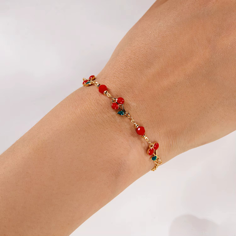 RINHOO FRIENDSHIP Halskette und Armband, Kirsch, Gold, Damen - Bild 4