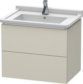 Duravit L-Cube Waschtischunterschrank wandhängend, Beige, 2 Schubladen, B: 67,0 cm, H: 55,8 cm, T: 46,9 cm - Bild 1