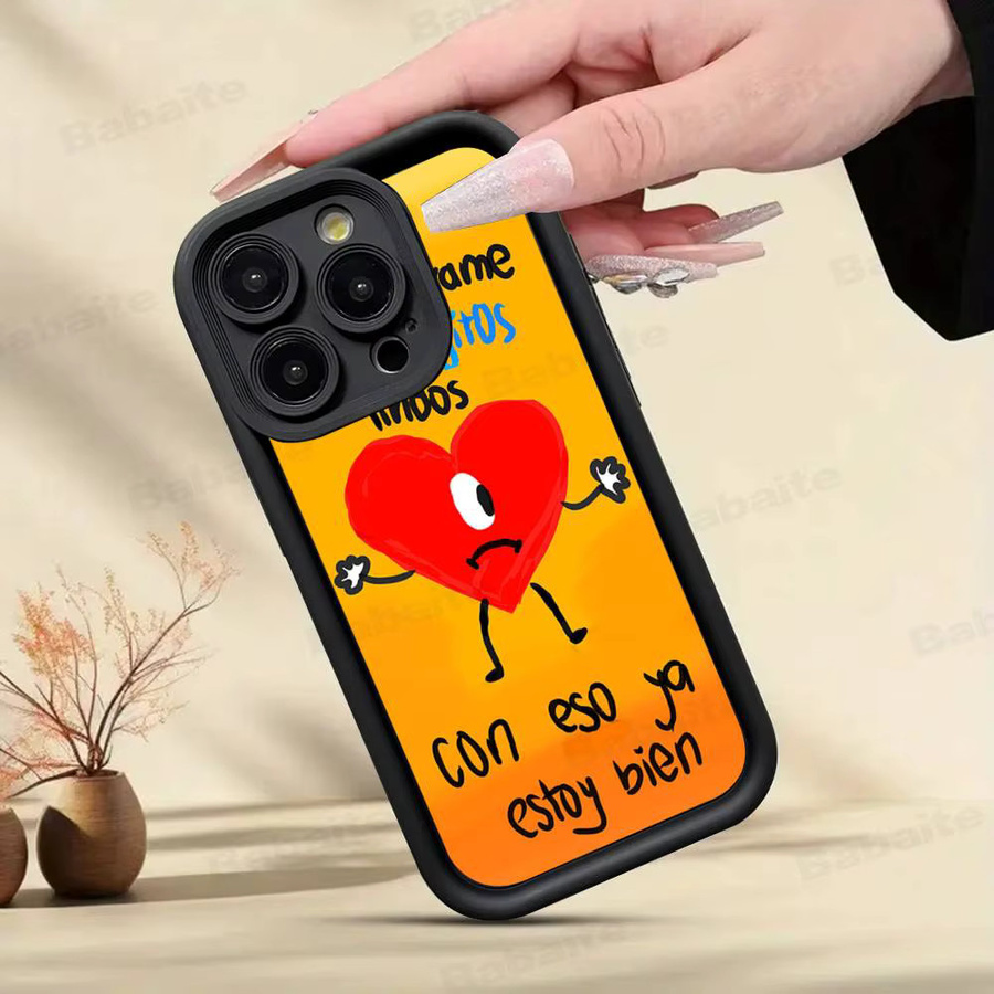 Bad B-Bunny Rapper Handyhülle aus weichem Silikon für Apple iPhone 11 bis 17 Pro Max, Multicolor - Bild 3