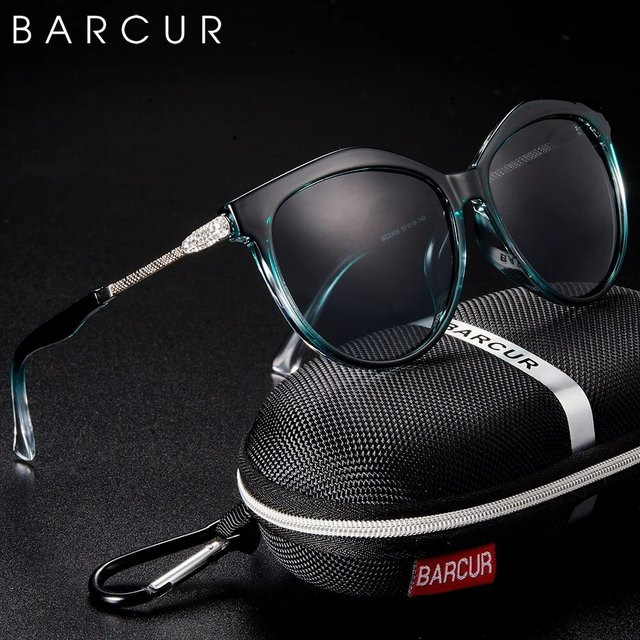 BARCUR Sonnenbrille Cat Eye, polarisiert, Damen, Vollrand - Bild 1