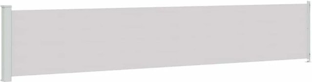 vidaXL Seitenmarkise ausziehbar, Grau, Polyester und Stahl, B/H: 600 x 117 cm - Bild 1