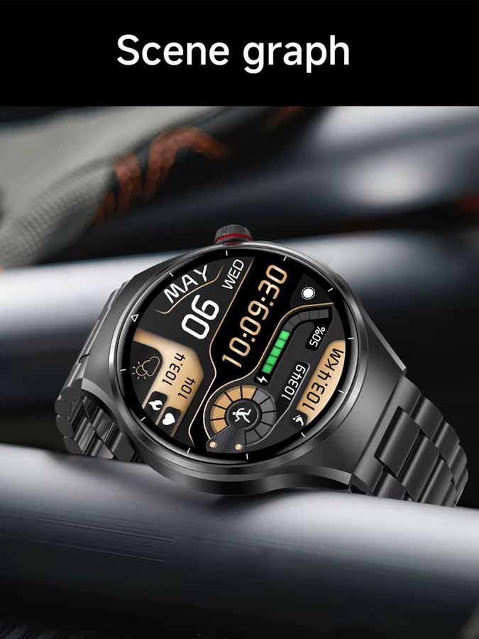 ChiBear Smartwatch, Schwarz, 1,53 Zoll, Herren - Bild 5