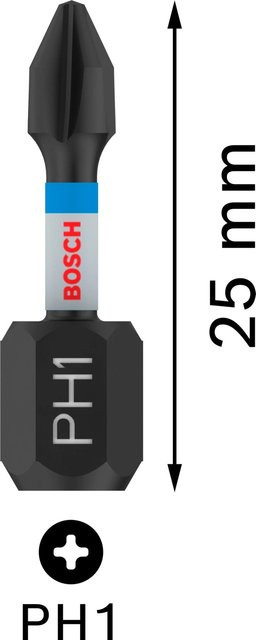 Bosch Impact Control PH1 Kreuzschlitz-Bits, 2er-Set, Schwarz - Bild 2