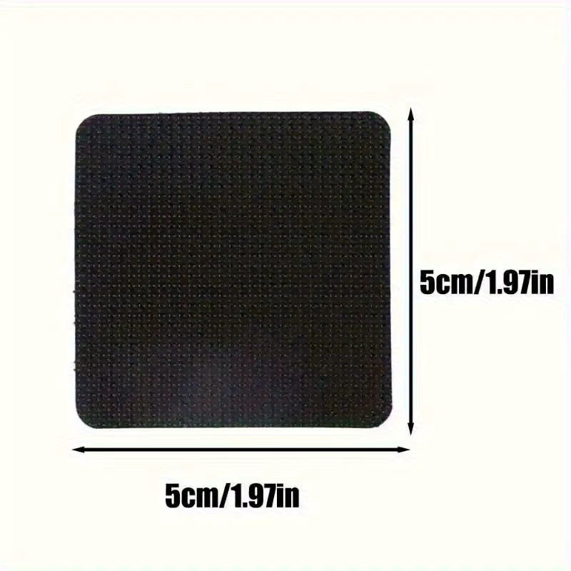 Doppelseitige Klettverschlussstreifen in Schwarz, rutschfeste und hochtemperaturbeständige Klebepflaster für Haushaltsmatten, B/T/H: 20,0 x 5,0 x 5,0 cm - Bild 3