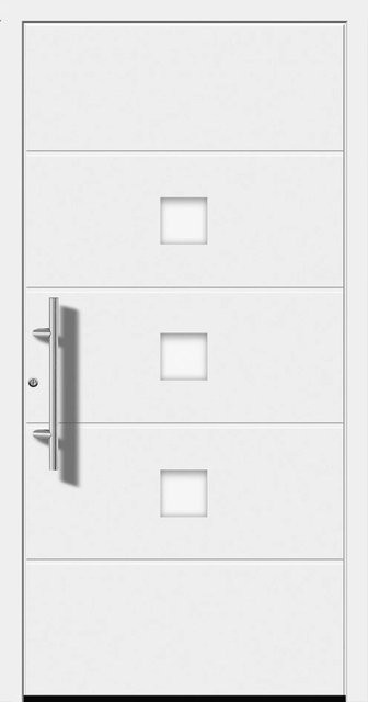 Aluminium-Haustür Splendoor Moderno M380/B in Weiß, Anschlag Links, B: 110 cm, H: 210 cm - Bild 1