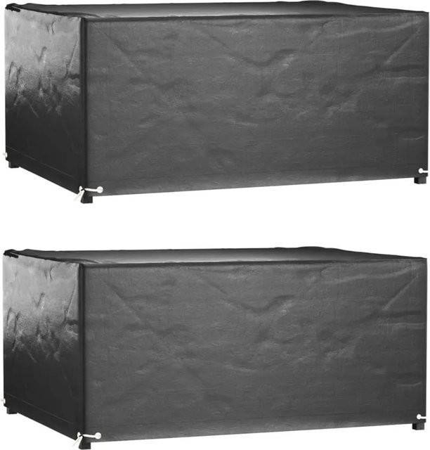 vidaXL Gartenmöbel-Abdeckungen Set aus 2 Stück, rechteckig, mit 8 Ösen, H x B x T: 80 x 180 x 135 cm - Bild 1