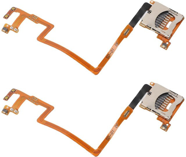 DIYelecs 2er-Set Ersatz-Flexkabel für Nintendo DSi und NDSi mit Speicherkartenleser-Slot und L/R Schultertastenmodul in Beige - Bild 1