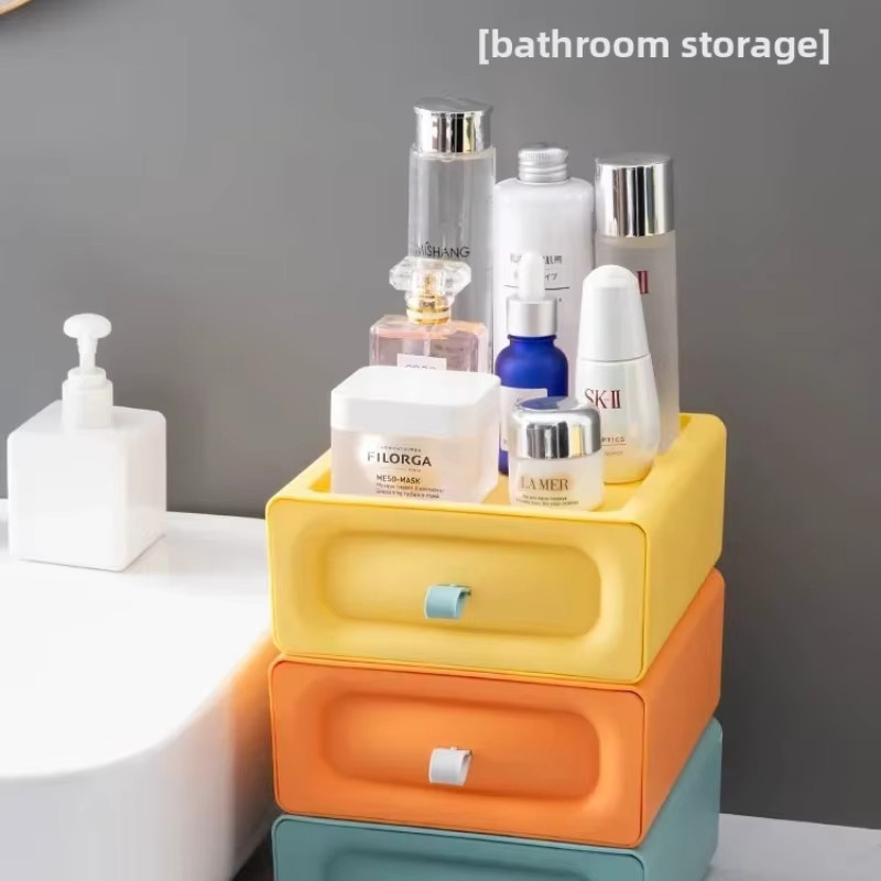 Multifunktionale Desktop-Aufbewahrungsbox im Schubladenstil aus Kunststoff, Mehrfachfach-Organizer für deinen Schreibtisch, Grün und Multicolour - Bild 2