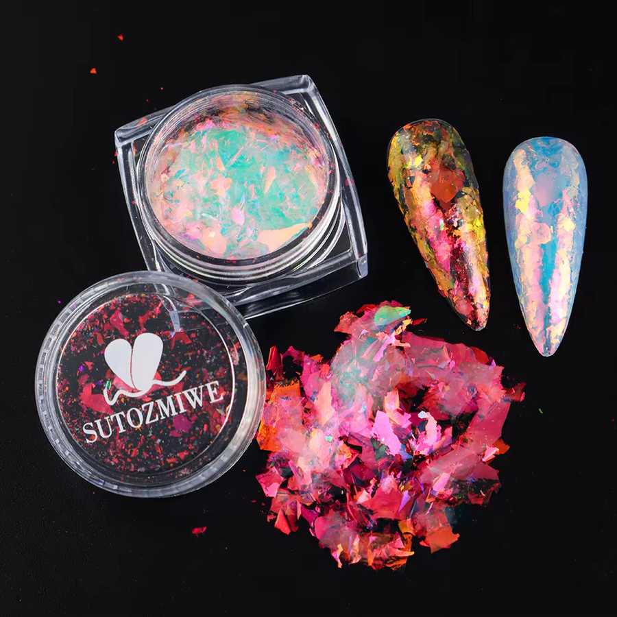 Full Beauty Meerjungfrau Aurora Opal Nagelglitzer-Flocken, Schimmernd - Bild 3