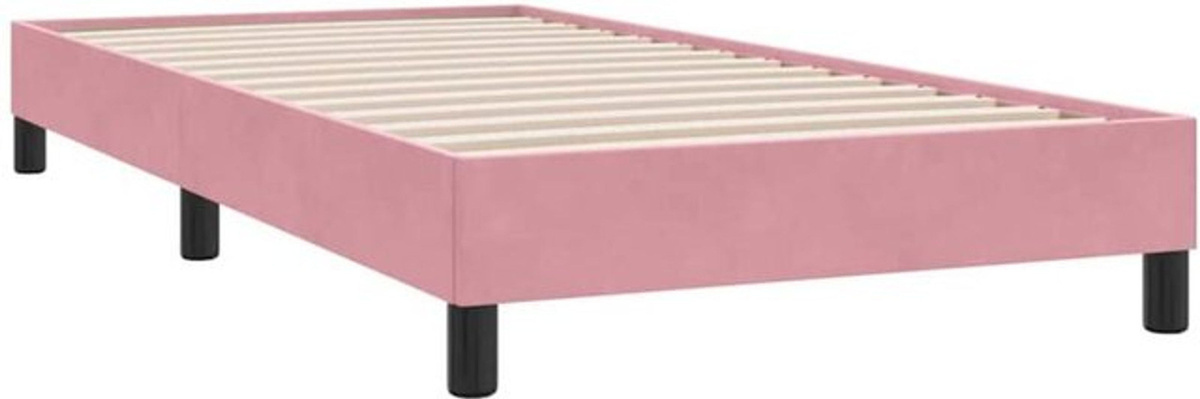 Vidaxl Polsterbett aus Samt in Rosa, Modernes Bettgestell ohne Matratze, B/T/H: 90 x 210 cm - Bild 1